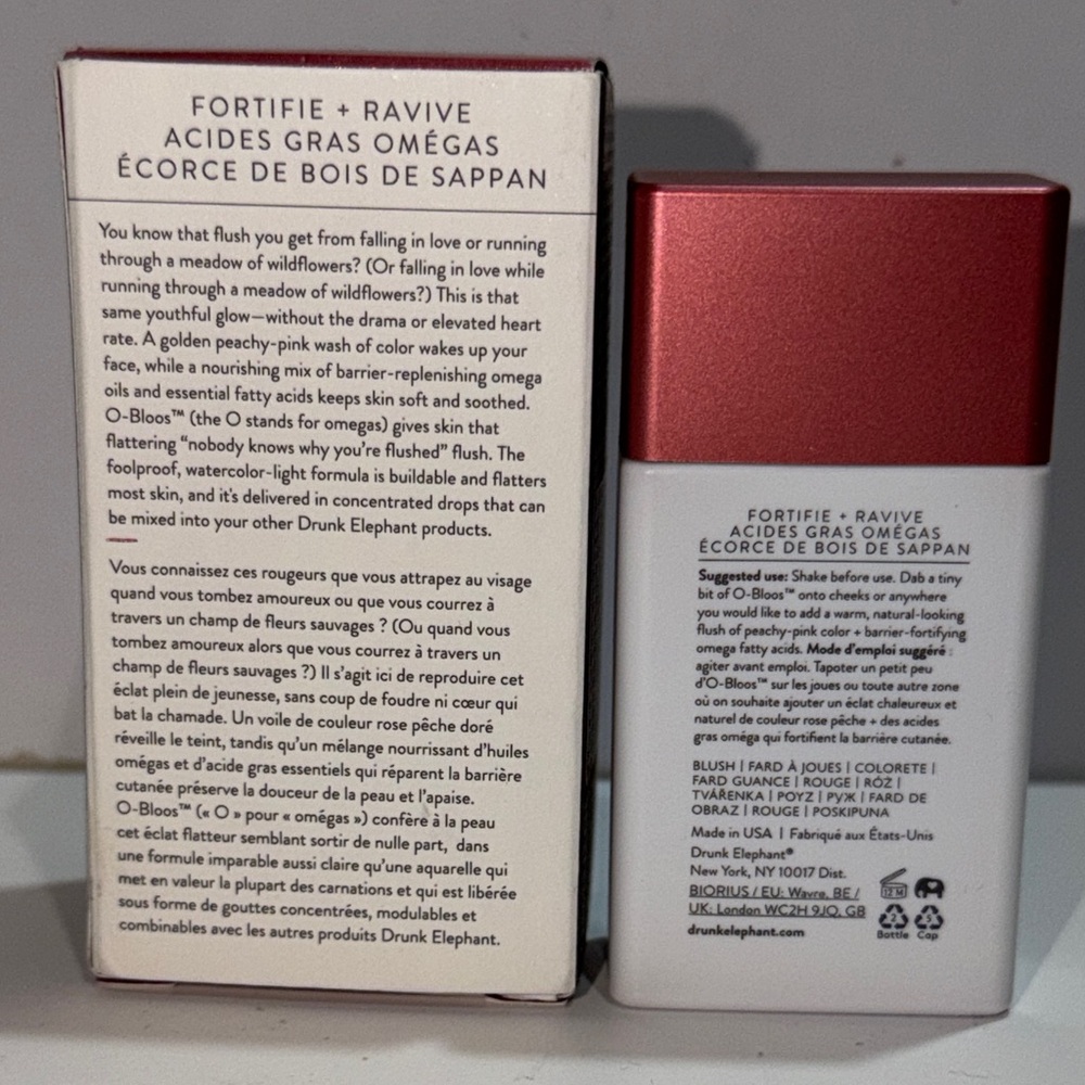 Drunk Elephant O-Bloos Rosi Blush Drops w/Vitamin F F/S 1 Oz. VEGAN NEW IN BOX! - Picture 13 of 15